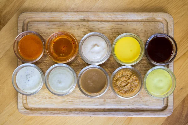 Various sauces on the table — Stock Photo, Image