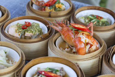 Dim Sum Çin yemekleri lezzetli