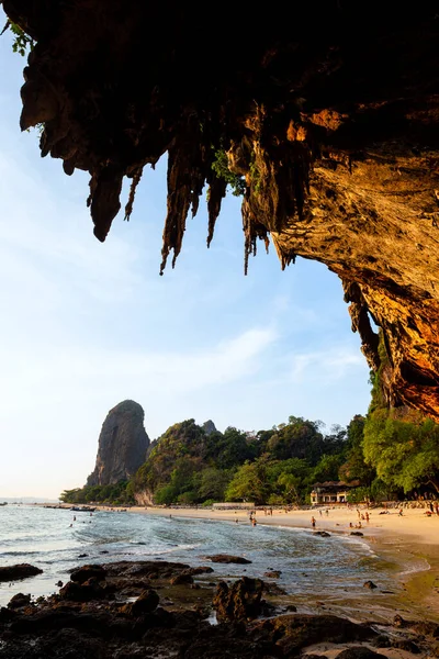 Reef Rock Beach Large Cave Phra Nang Cave Krabi Province — Stock Photo, Image