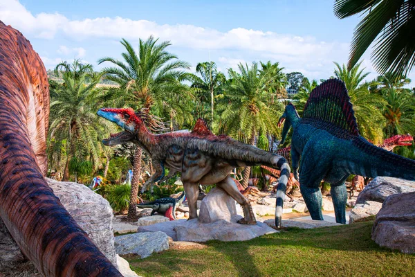 Nong Nooch Garden Pattaya Thailand April 2020 Dinosaur Valley Nong — Stock Photo, Image