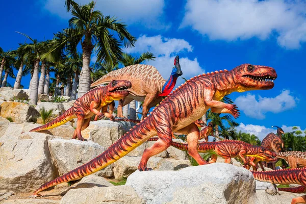 Nong Nooch Garden Pattaya Thailand April 2020 Dinosaur Valley Nong — Stock Photo, Image