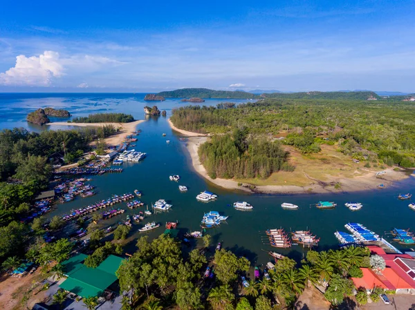 Aerial View Nopparat Thara Beach Public Park Krabi Thailand Estuary — Stock Photo, Image