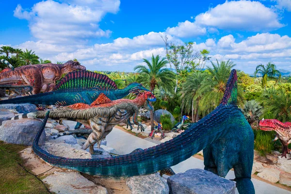 Nong Nooch Garden Pattaya Thailand April 2020 Dinosaur Valley Nong — Stock Photo, Image