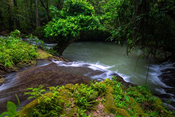 Landschaft Wasserfall Bok Khorani Bunte Wälder Der Regenzeit Bunte Wälder — Stockfoto