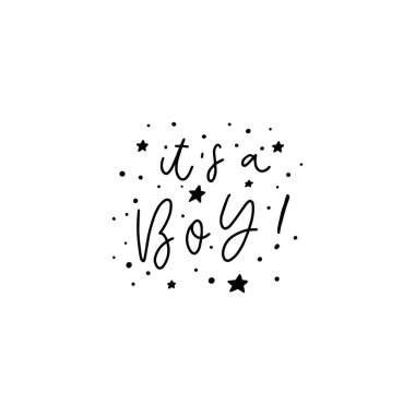 Şık çocuk ifadeler sevimli detayları ve doku ile el çizilmiş harfler. Çocuk odası için siyah beyaz alıntı. Vektör çizimi. 