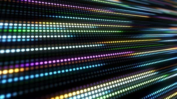 Strisce Luci Colorate Punteggiate Neon Lampeggianti Veloci Infinitamente Colori Freddi — Video Stock