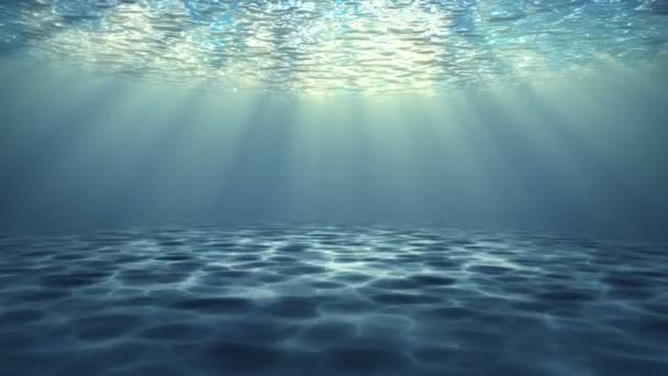 在水背景循环 使用光线循环视频背景在水下放大 — 图库视频影像