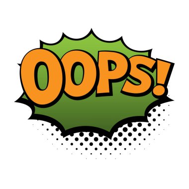 Çizgi roman yazıları. Duygusal metinli komik konuşma balonu. Beyaz arka planda izole edilmiş retro pop sanatının parlak dinamik çizgi film çizimi. Çizgi roman metin ses efektleri