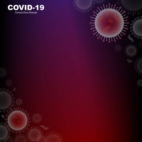 Coronavirus Covid 2019 Ncov Outbreak Coronaviruses Influenza Dark Red Background — Stock Photo, Image