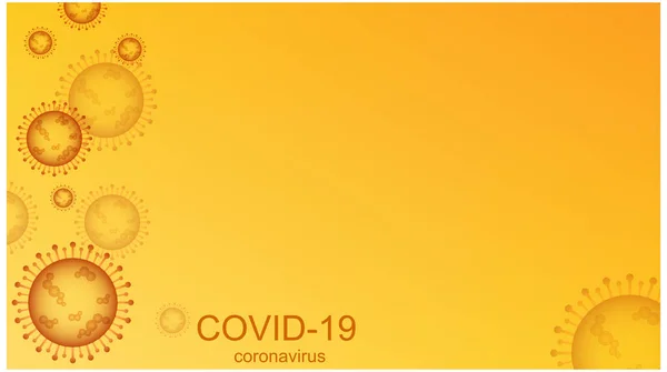 Antecedentes de la gripe por Coronavirus COVID-19 y coronavirus. Coronavirus 2019-nCoV. Riesgo médico pandémico, inmunología, virología, concepto epidemiológico — Foto de Stock