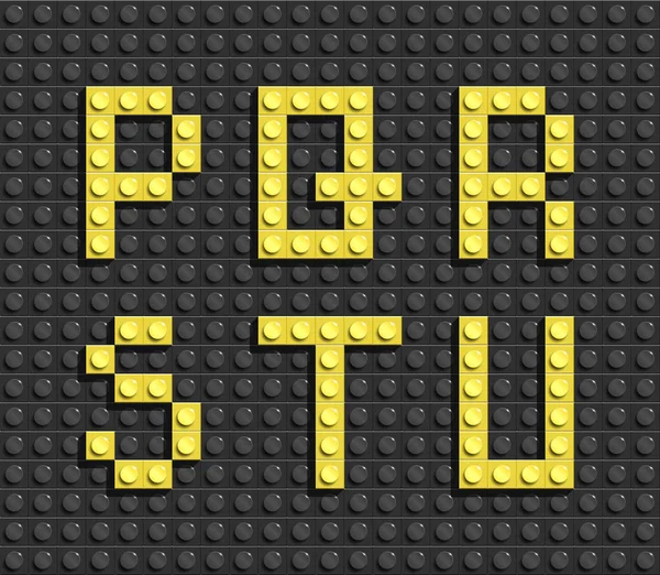 Sarı harfler alfabesinin lego tuğla arka bina Black. lego tuğla harfler. Lego alfabesi