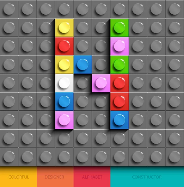 Renkli harf N gri lego arka plan üzerinde lego tuğla binadan. Lego n harfi 3d lego harfler. alfabesine ait 3D açık lego harfler