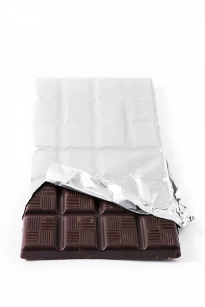 Chocolate Bar Isolated White Background — Stock Photo, Image