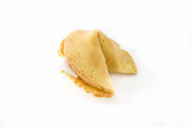 Fal kurabiyesi beyaz arkaplanda izole