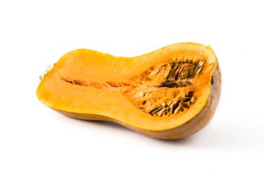 Beyaz arka plan üzerinde izole butternut kabak. 