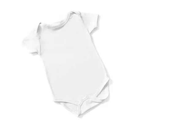 White Baby Romper Mockup Isolated White Background — Stock Photo, Image