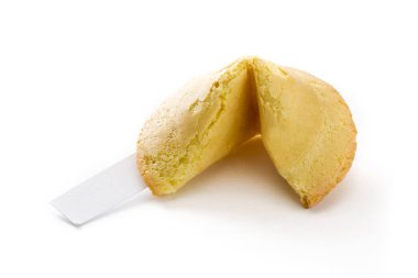 Fal kurabiyesi beyaz arkaplanda izole