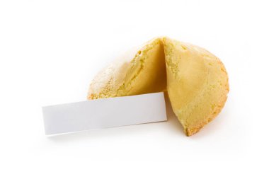 Fal kurabiyesi beyaz arkaplanda izole