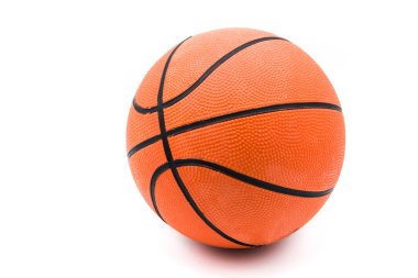 Basketbol beyaz arkaplanda izole.