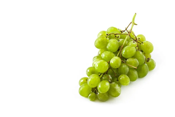 Uvas Verdes Aisladas Sobre Fondo Blanco Espacio Copia —  Fotos de Stock