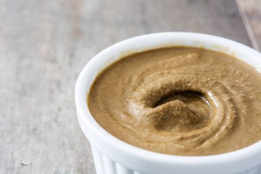 Tahin ve susam tohumu ahşap tablo.