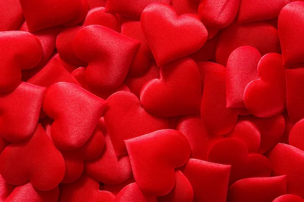 Fondo Corazones Rojos Para Día San Valentín Vista Superior — Foto de Stock