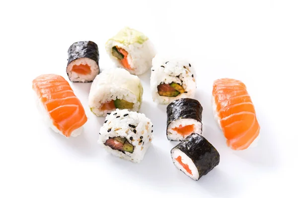 Sushi Pattern White Background — Stock Photo, Image