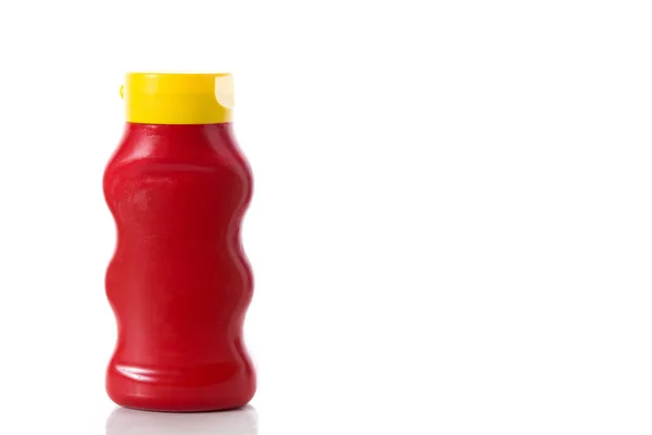 Ketchup Garrafa Mockup Isolado Fundo Branco Espaço Cópia — Fotografia de Stock