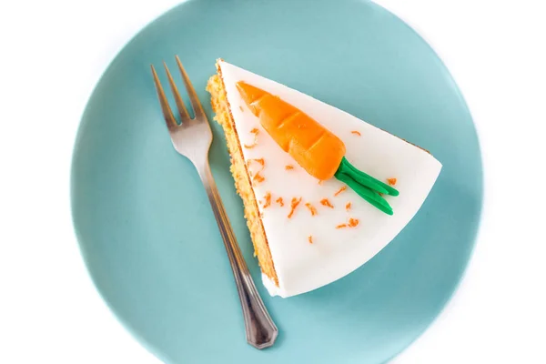 Süße Karottenscheibe Isoliert Auf Weißem Hintergrund Ansicht Von Oben Nahaufnahme — Stockfoto