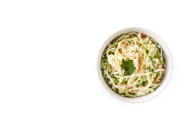 Salada Salada Salada Tigela Branca Isolada Sobre Fundo Branco Vista — Fotografia de Stock