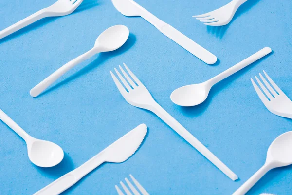 Disposable plastic tableware pattern — Stock Photo, Image