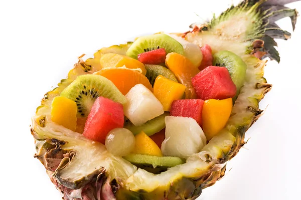 Mix fruit served inside pineapple