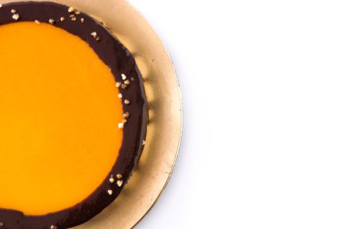 San Marcos veya Massini kek beyaz arka plan izole. Üst te. Copyspace