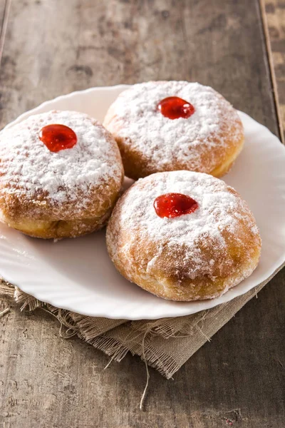 Hanukkah Sufganiyot Ciambelle Ebraiche Tradizionali Hanukkah — Foto Stock