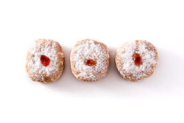 Chanoeka Sufganiyot Traditionele Joodse Donuts Voor Chanoeka — Stockfoto