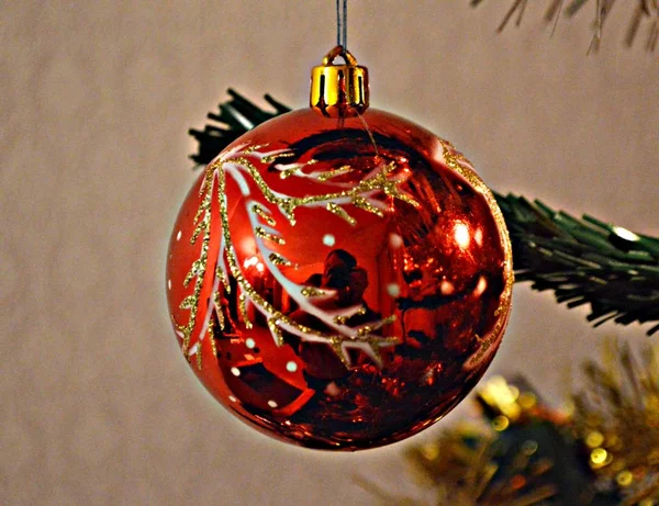 Juguetes Viejos Año Nuevo Árbol Año Nuevo —  Fotos de Stock