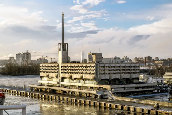 Saint Petersburg Russia April 2018 View Havet Stationen Vasilevskij Från — Stockfoto