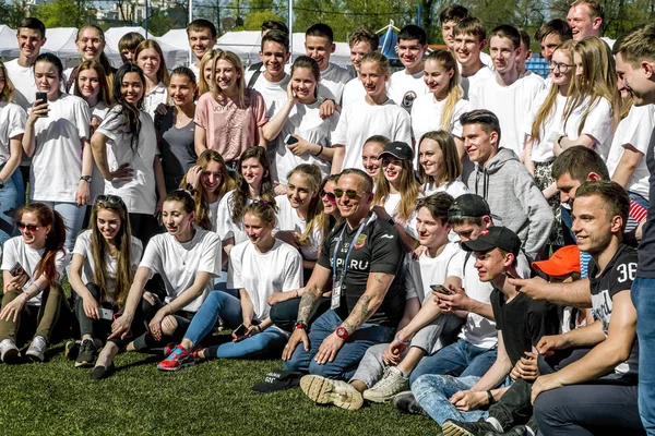 Saint Petersburg Russia May 2018 Ivan Okhlobystin Participants Rugby Festival — Stock Photo, Image