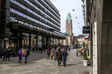 Helsinki. Finland.April 7, 2018.View tren istasyonuna Helsinki.