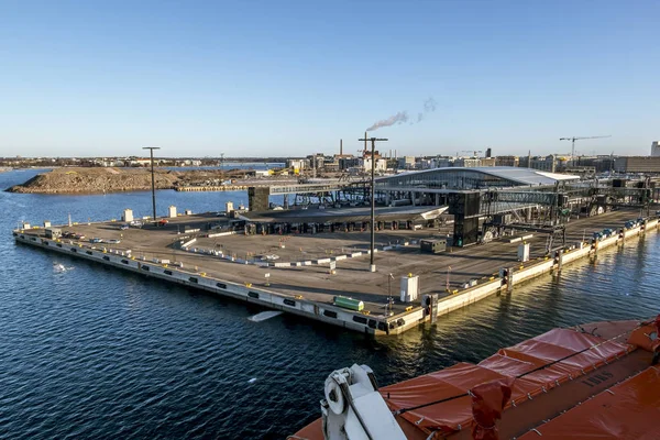 Helsinki Finland April 2018 View West Terminal Helsinki Deck Arriving — Stock Photo, Image