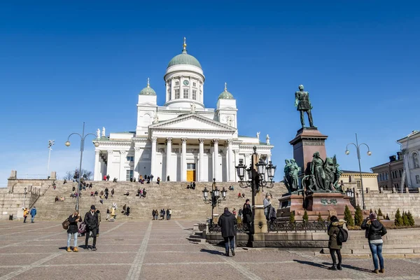 Хельсинки Финляндия Апреля 2018 Nicholas Cathedral Helsinki Finland — стоковое фото