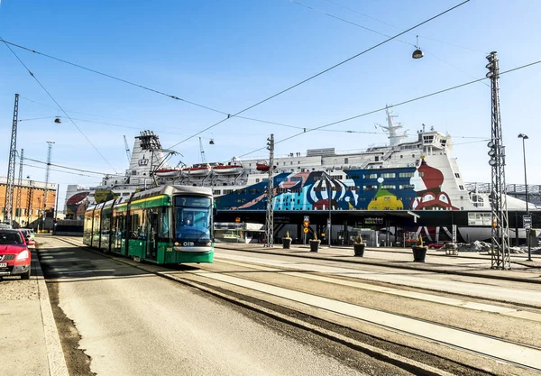 Helsinki Finlandia Abril 2018 Vista Del Ferry Princess Anastasia Puerto — Foto de Stock