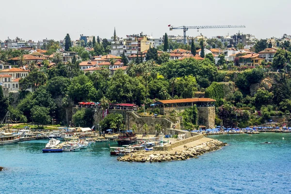 Antalya Turkey Juni 2018 View Småbåtshamnen Den Gamla Staden Kaleici — Stockfoto