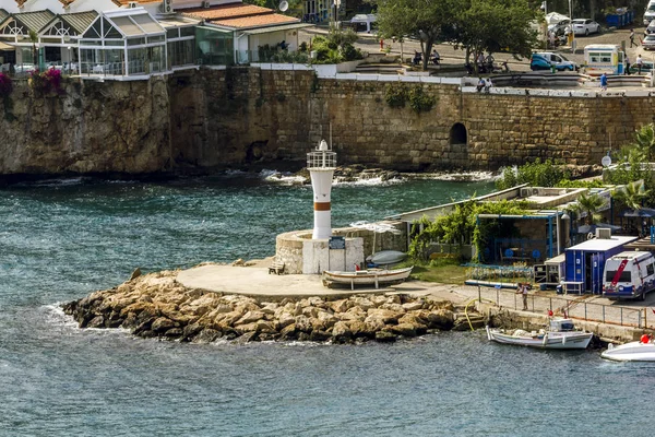 Antalya Turquía Junio 2018 Vista Del Puerto Deportivo Casco Antiguo — Foto de Stock