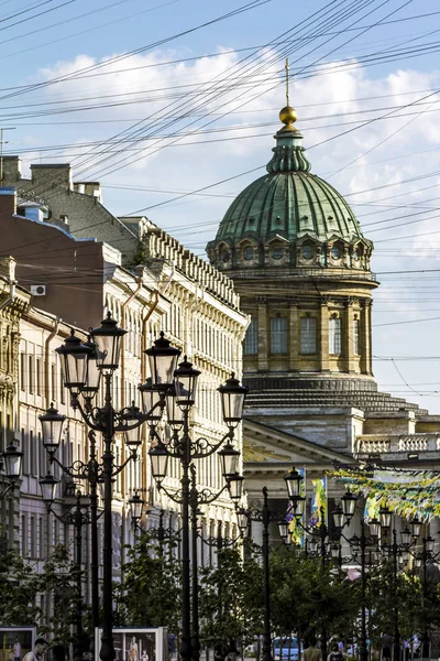 São Petersburgo Rússia Julho 2018 Vista Rua Malaya Konushennaya Catedral — Fotografia de Stock