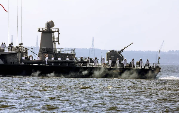 Saint Petersburg Russia July 2018 Parade Warships Day Navy Waters — Stock Photo, Image