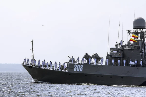 Saint Petersburg Russia Lipca 2018 Parade Okrętów Wojennych Dniu Marynarki — Zdjęcie stockowe