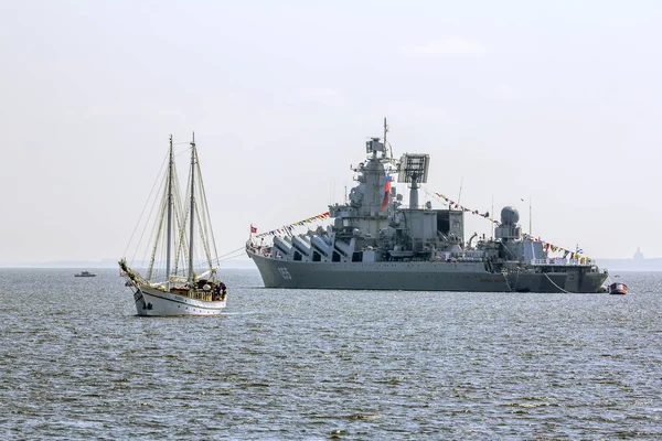Saint Petersburg Russia July 2018 Parade Warships Day Navy Waters — Stock Photo, Image