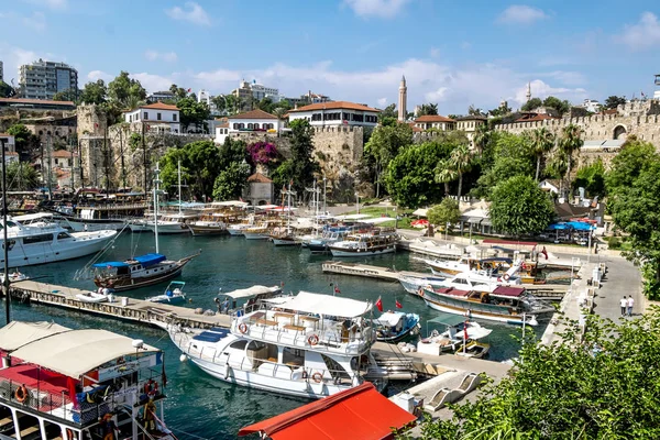 Antalya Turchia Giugno 2018 Veduta Della Marina Nel Centro Storico — Foto Stock