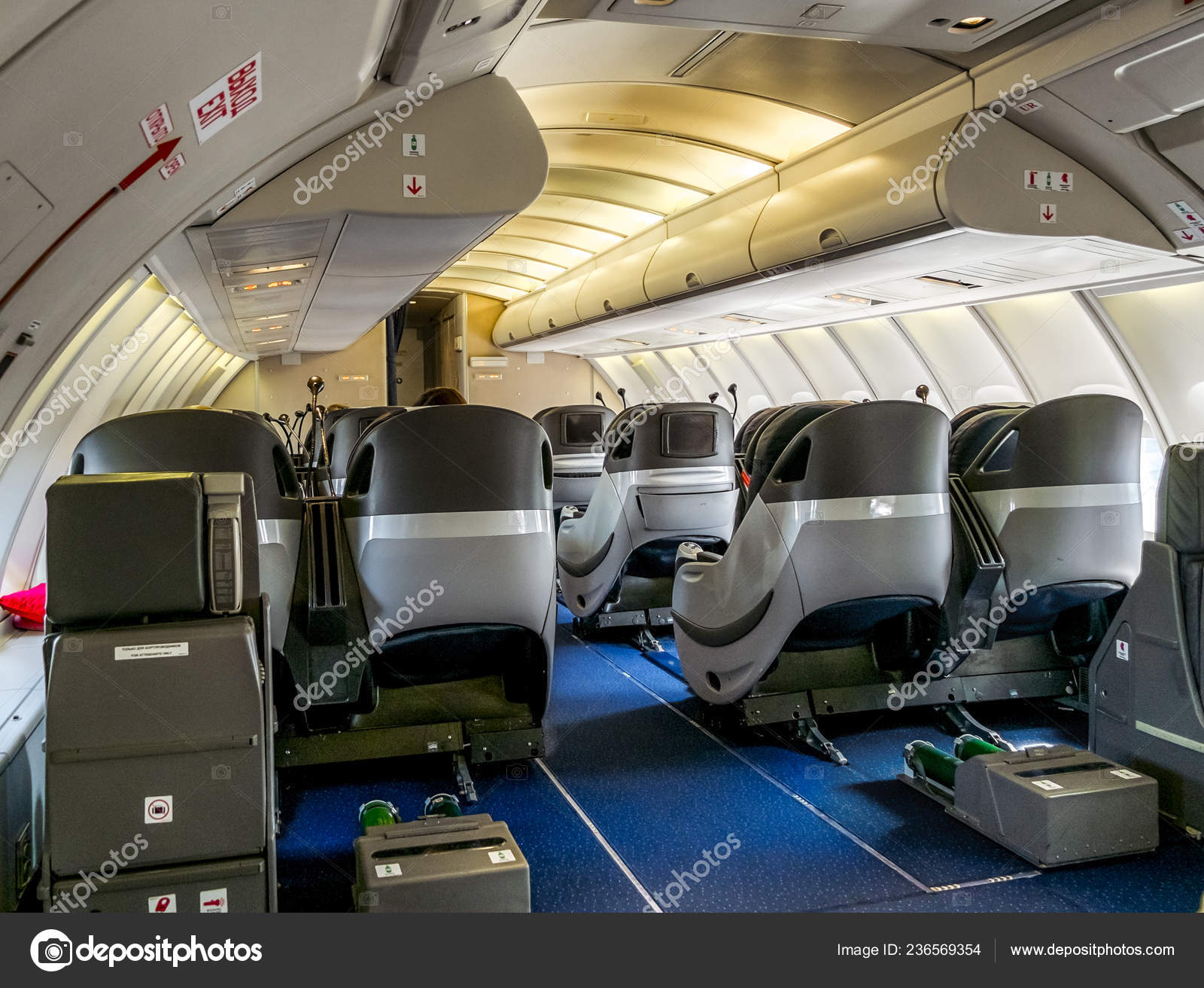 Saint Petersburg Russia June 2018 Passenger Cabin Boeing 747 400